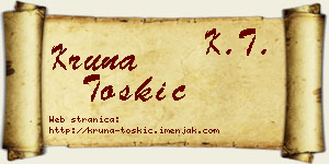 Kruna Toskić vizit kartica